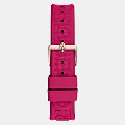 Women Quartz Pink Dial Chronograph Silicone Watch WW00036008L3