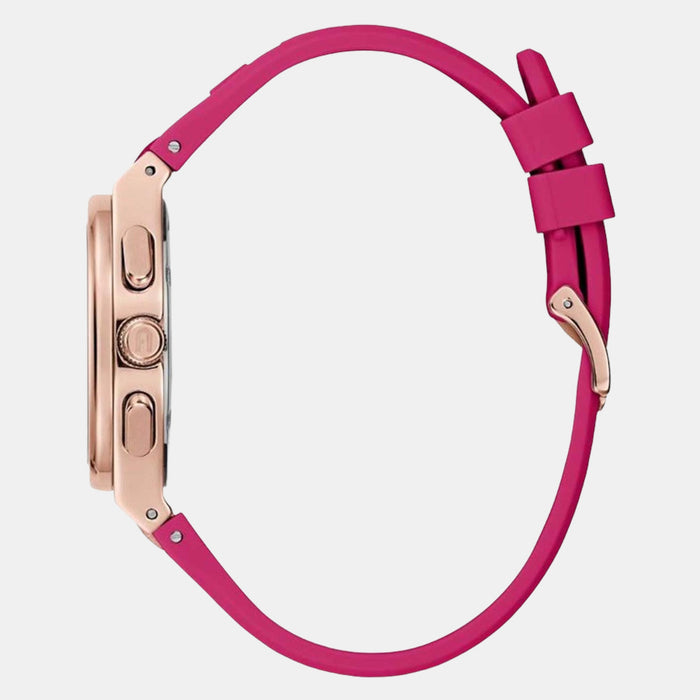 Women Quartz Pink Dial Chronograph Silicone Watch WW00036008L3