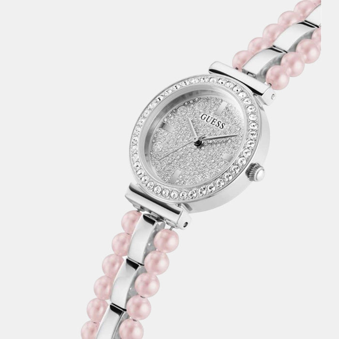 Women Quartz Silver Dial Analog Stainless Steel Watch GW0531L1