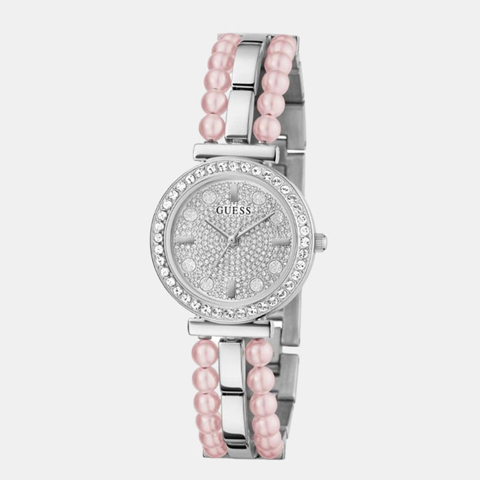 Women Quartz Silver Dial Analog Stainless Steel Watch GW0531L1