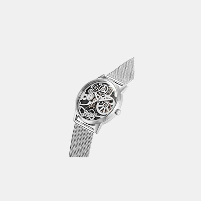 Women Quartz Silver Dial Analog Stainless Steel Watch GW0538G1