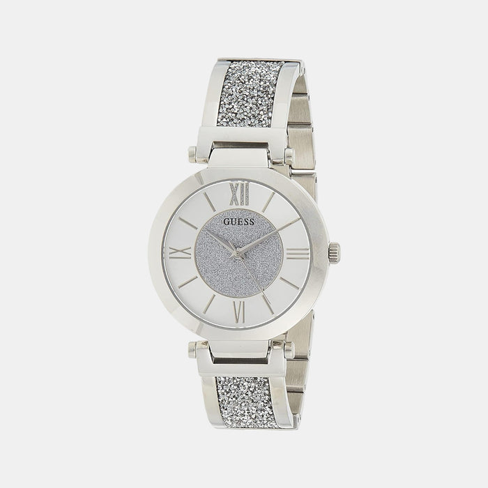 Guess Round Silver Analog watch