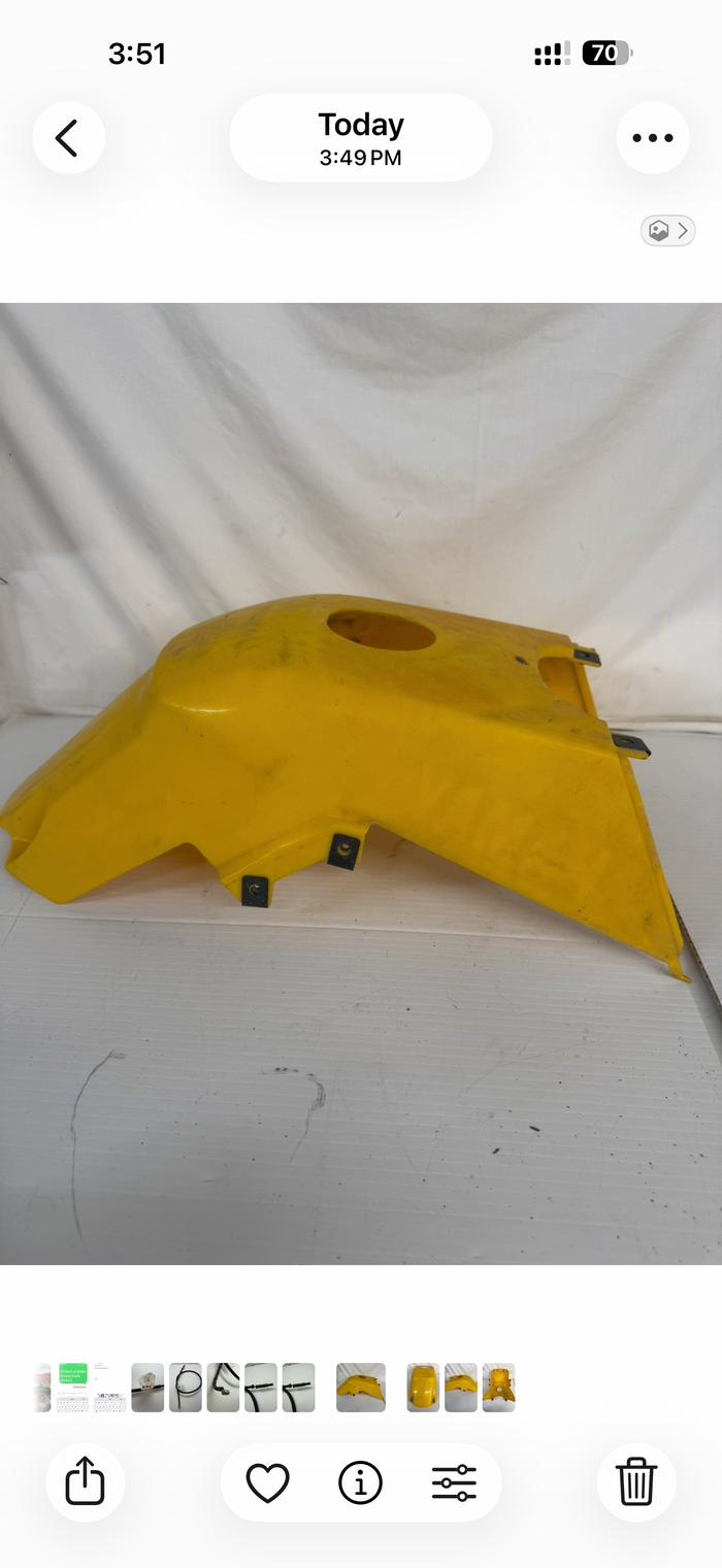 YFM350X Warrior Yellow Gas Tank Cover