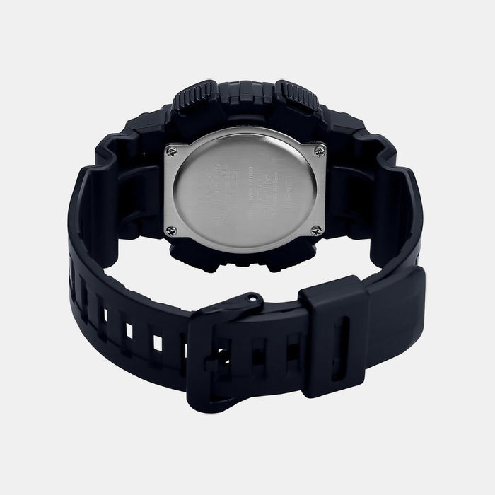 Youth Men Quartz Black Dial Analog-Digital Resin Watch AD218